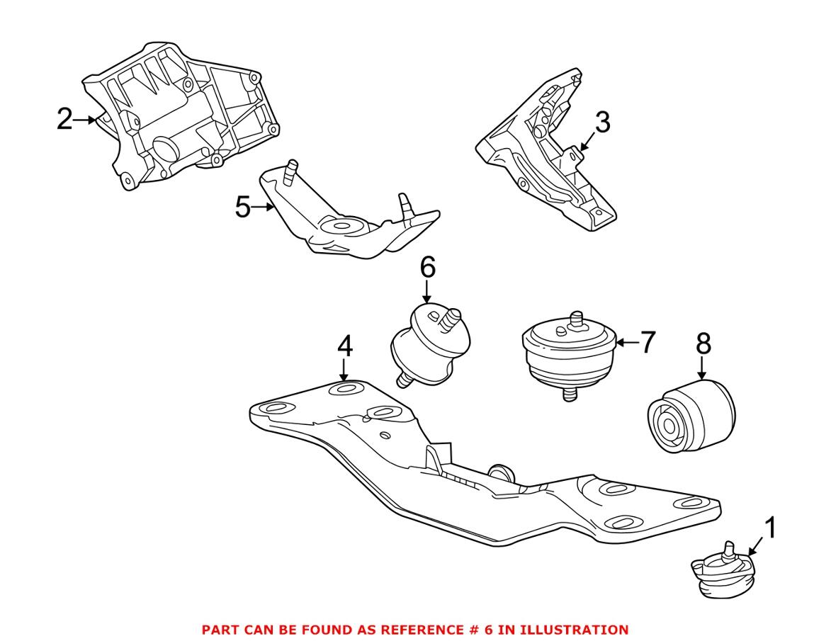 BMW Transmission Mount 22311141952